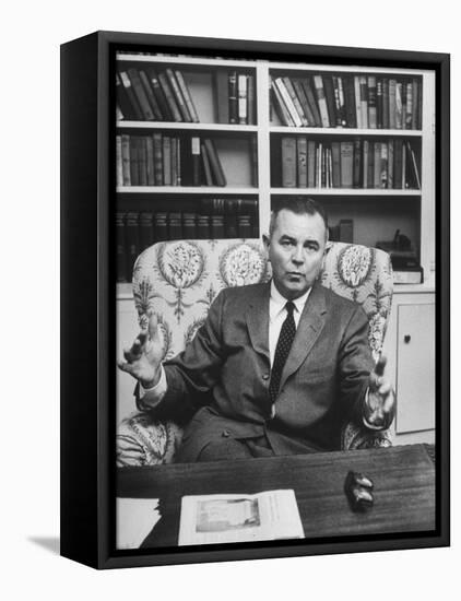 Justice William J. Brennan in Arm Chair at Home-Alfred Eisenstaedt-Framed Premier Image Canvas