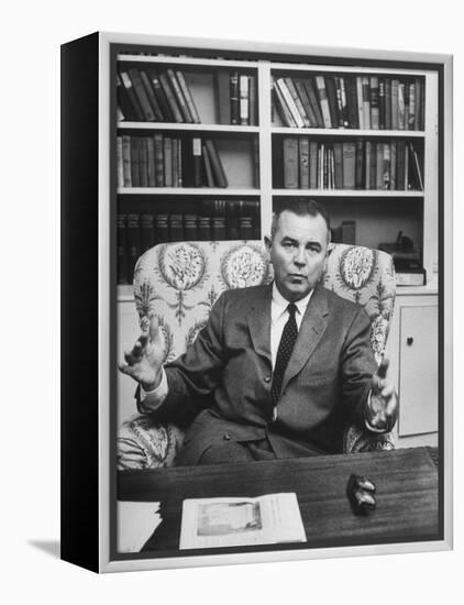 Justice William J. Brennan in Arm Chair at Home-Alfred Eisenstaedt-Framed Premier Image Canvas