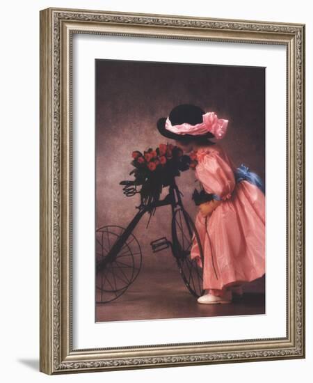 Justine Smelling Roses on Bike-Anne Geddes-Framed Collectable Print