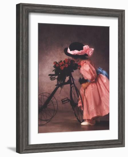 Justine Smelling Roses on Bike-Anne Geddes-Framed Collectable Print