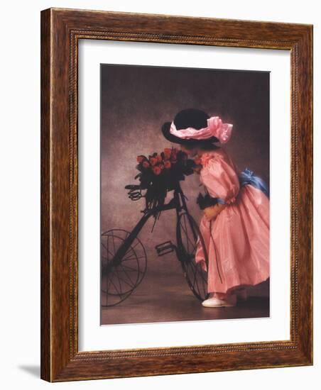 Justine Smelling Roses on Bike-Anne Geddes-Framed Collectable Print