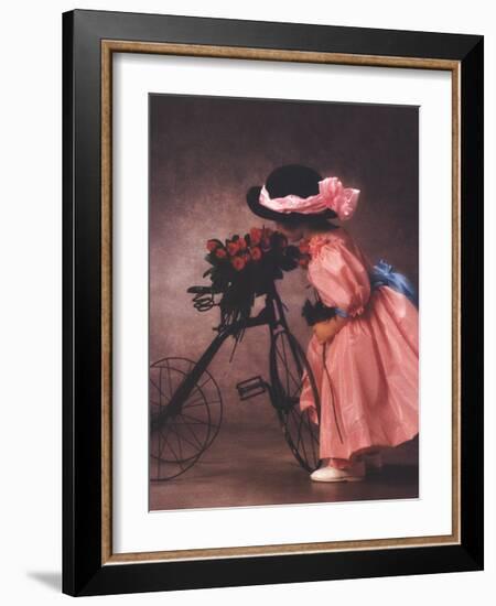 Justine Smelling Roses on Bike-Anne Geddes-Framed Collectable Print