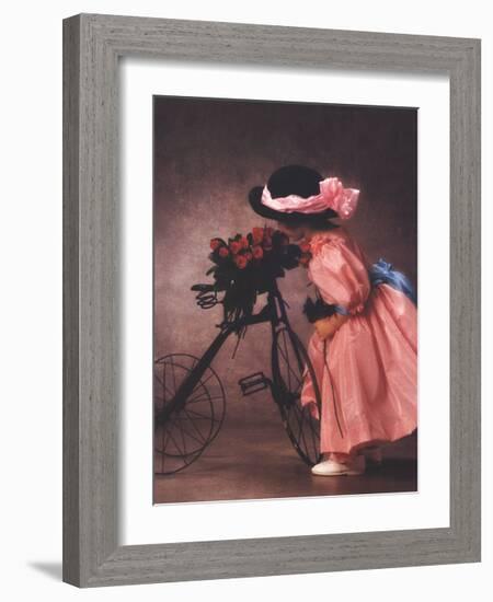 Justine Smelling Roses on Bike-Anne Geddes-Framed Collectable Print