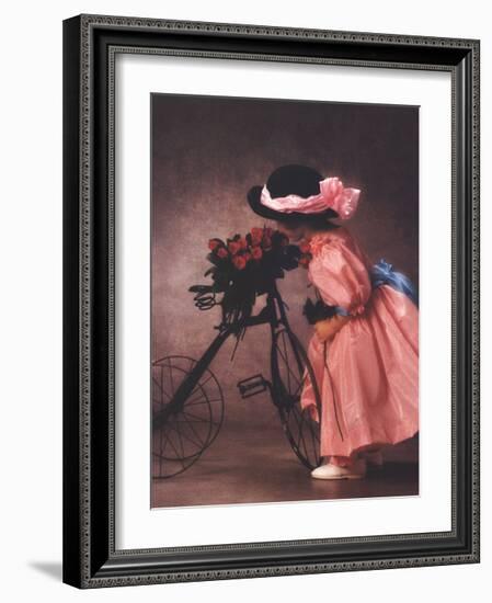 Justine Smelling Roses on Bike-Anne Geddes-Framed Collectable Print