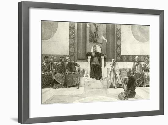 Justinian and His Council-English School-Framed Giclee Print