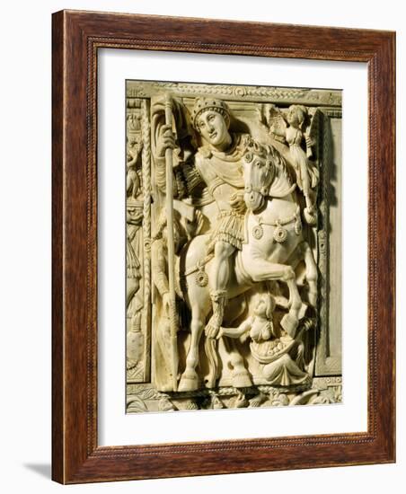 Justinian, c.482-565 Roman Byzantine Emperor, Triumphant-null-Framed Photographic Print