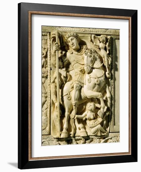 Justinian, c.482-565 Roman Byzantine Emperor, Triumphant-null-Framed Photographic Print