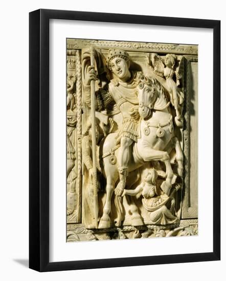 Justinian, c.482-565 Roman Byzantine Emperor, Triumphant-null-Framed Photographic Print