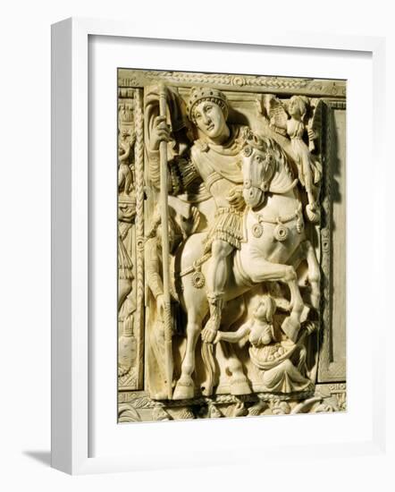 Justinian, c.482-565 Roman Byzantine Emperor, Triumphant-null-Framed Photographic Print