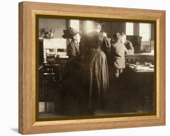 Juvenile Court, 1910-Lewis Wickes Hine-Framed Premier Image Canvas