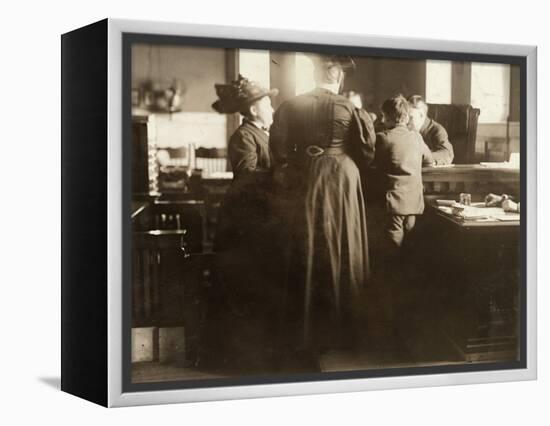 Juvenile Court, 1910-Lewis Wickes Hine-Framed Premier Image Canvas