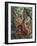 Juvenile Orangutan Swinging Between Branches in Tanjung National Park, Borneo-Theo Allofs-Framed Photographic Print