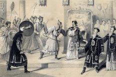 The Emperor Weit-Soong and His Court, Taken Prisoners by the Tartars, 1847-JW Giles-Mounted Giclee Print