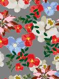 Seamless Floral Pattern Background - Illustration-Jxana-Art Print