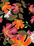 Seamless Floral Pattern Background - Illustration-Jxana-Art Print