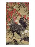 Small Bird and Red Roses-Jyakuchu Ito-Giclee Print