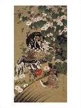 Japanese Rooster under the Grape Tree-Jyakuchu Ito-Giclee Print