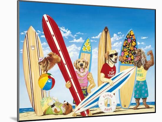 K-9 Surf Club-Scott Westmoreland-Mounted Art Print