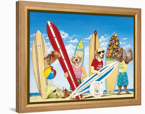 K-9 Surf Club-Scott Westmoreland-Framed Stretched Canvas