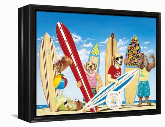 K-9 Surf Club-Scott Westmoreland-Framed Stretched Canvas