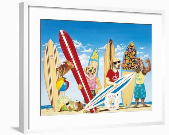 K-9 Surf Club-Scott Westmoreland-Framed Art Print