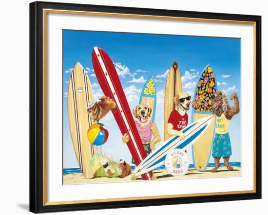 K-9 Surf Club-Scott Westmoreland-Framed Art Print