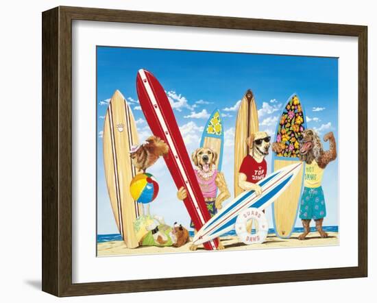 K-9 Surf Club-Scott Westmoreland-Framed Art Print