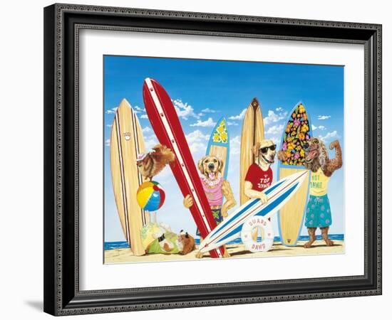 K-9 Surf Club-Scott Westmoreland-Framed Art Print