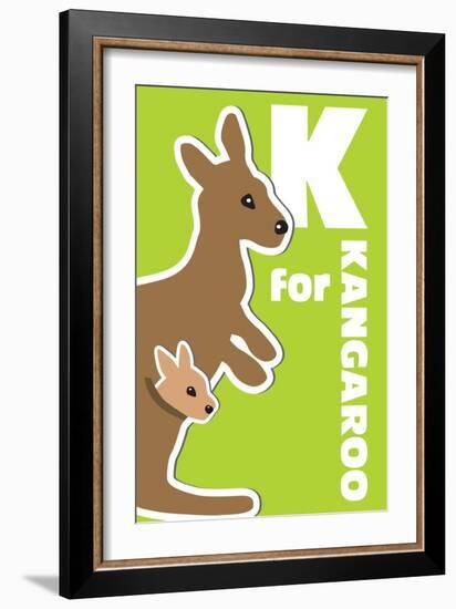 K For The Kangaroo, An Animal Alphabet For The Kids-Elizabeta Lexa-Framed Art Print