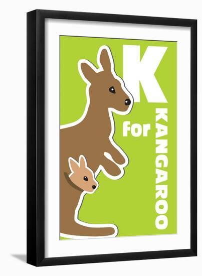 K For The Kangaroo, An Animal Alphabet For The Kids-Elizabeta Lexa-Framed Art Print