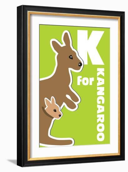 K For The Kangaroo, An Animal Alphabet For The Kids-Elizabeta Lexa-Framed Art Print