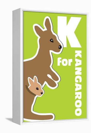 K For The Kangaroo, An Animal Alphabet For The Kids-Elizabeta Lexa-Framed Stretched Canvas