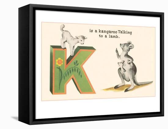 K is a Kangaroo-null-Framed Stretched Canvas