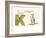 K is a Kangaroo-null-Framed Art Print