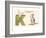 K is a Kangaroo-null-Framed Art Print