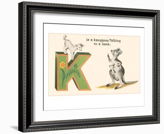 K is a Kangaroo-null-Framed Art Print