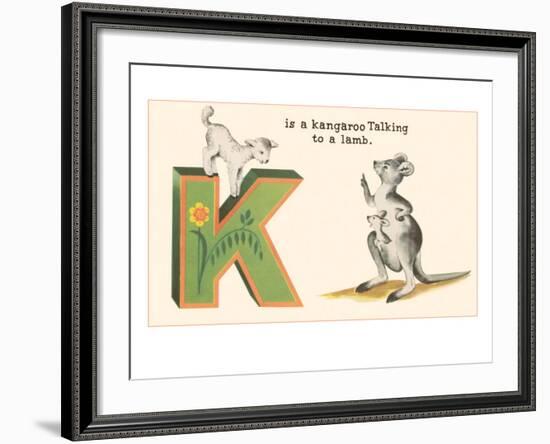 K is a Kangaroo-null-Framed Art Print