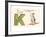 K is a Kangaroo-null-Framed Art Print