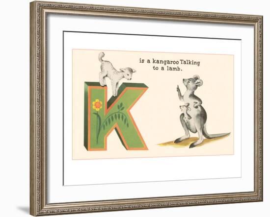 K is a Kangaroo-null-Framed Art Print