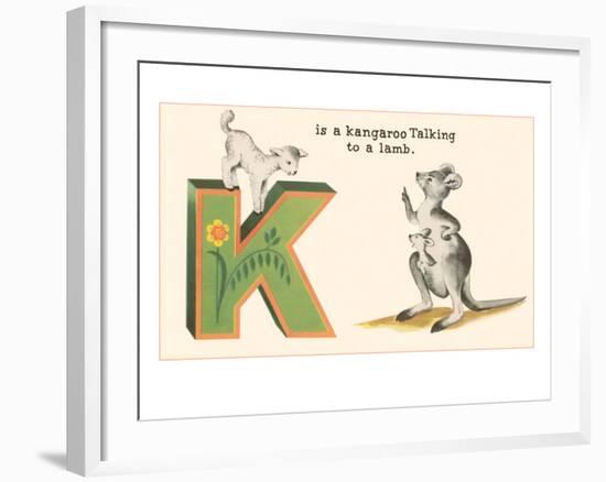 K is a Kangaroo-null-Framed Art Print