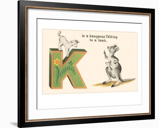 K is a Kangaroo-null-Framed Art Print