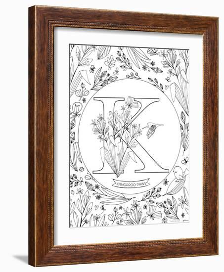 K is for Kangaroo Paws-Heather Rosas-Framed Art Print