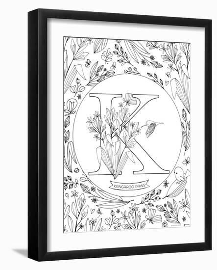 K is for Kangaroo Paws-Heather Rosas-Framed Art Print