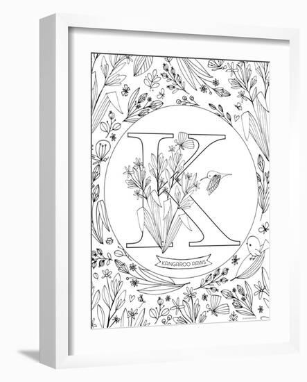 K is for Kangaroo Paws-Heather Rosas-Framed Art Print