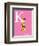 K is for Kangaroo (pink)-Theodor (Dr. Seuss) Geisel-Framed Art Print