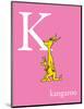 K is for Kangaroo (pink)-Theodor (Dr. Seuss) Geisel-Mounted Art Print