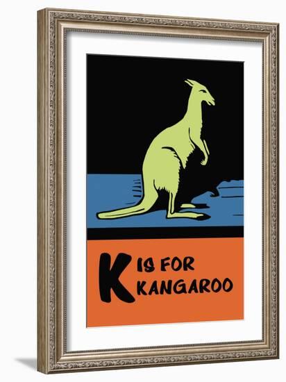 K is for Kangaroo-Charles Buckles Falls-Framed Art Print