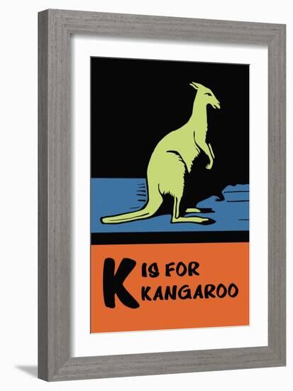 K is for Kangaroo-Charles Buckles Falls-Framed Art Print