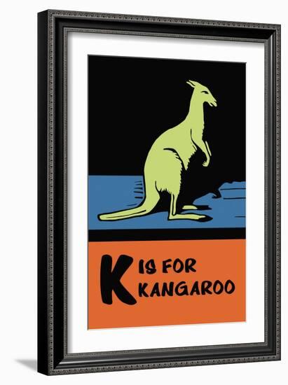 K is for Kangaroo-Charles Buckles Falls-Framed Art Print