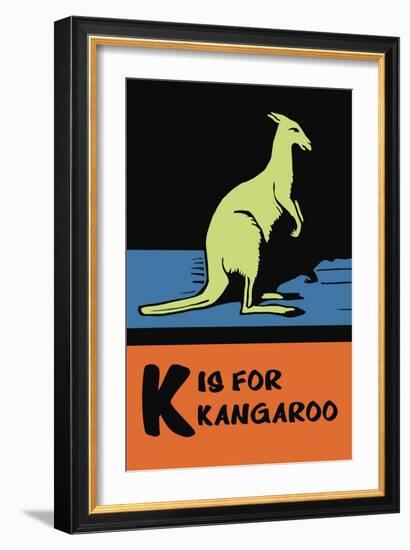 K is for Kangaroo-Charles Buckles Falls-Framed Art Print